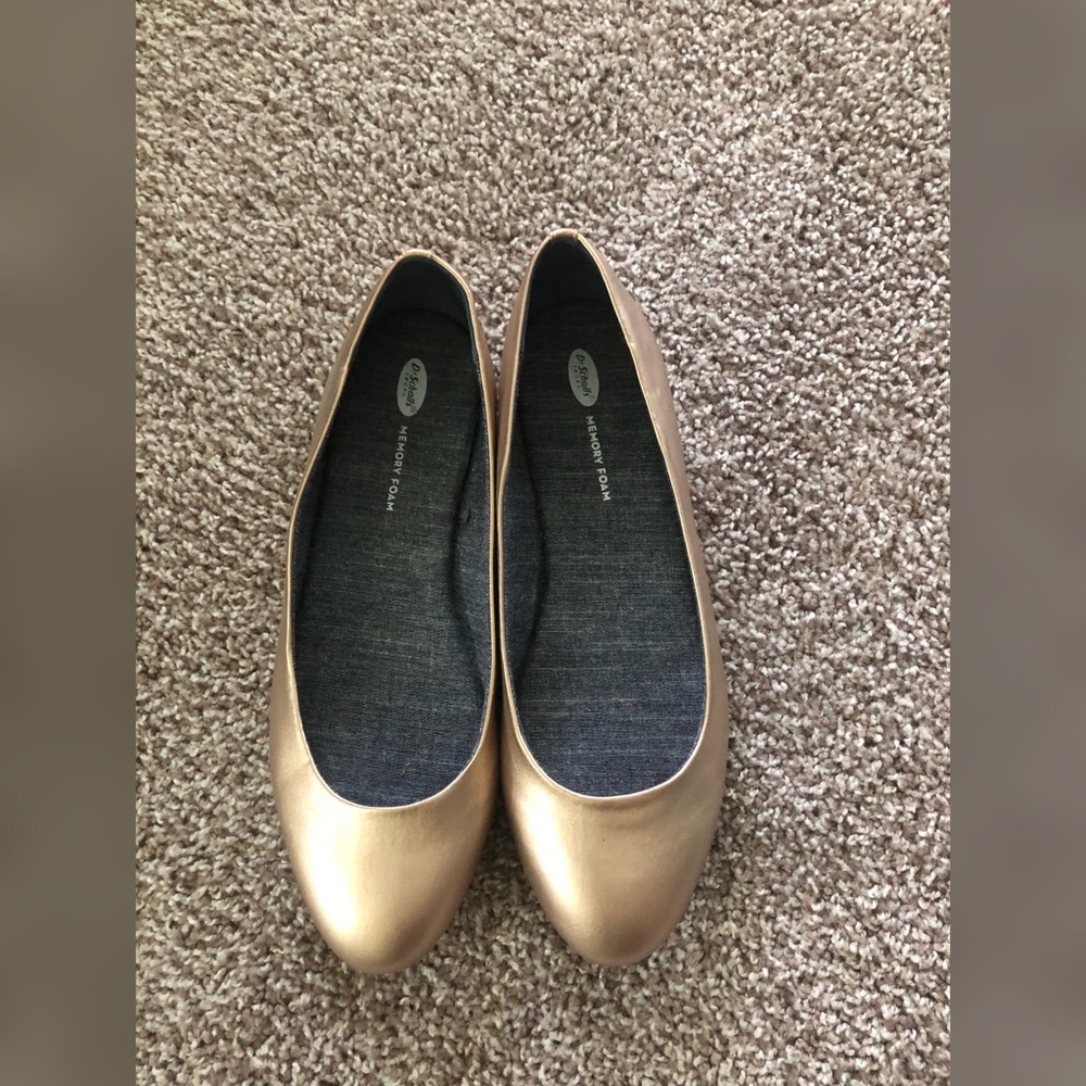 Dr. Scholls - Gold Memory Foam Ballet Flats